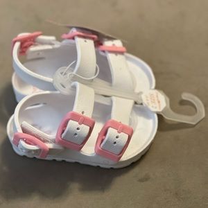 Pure White Size 2 (3-6 Months) Stepping Stones Baby Girl Sandals